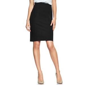 NWT Gap Stretch Pencil Skirt Straight Knee Length Black Womens Size 16 Tall
